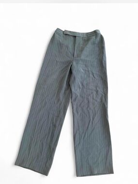 Pinstripe Dress Pants - Classic Straight Leg